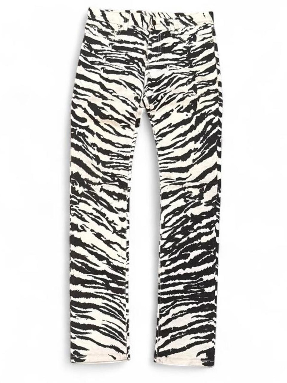 Saint Laurent Paris Hedi Era Runway SS14 Zebra Print Jeans